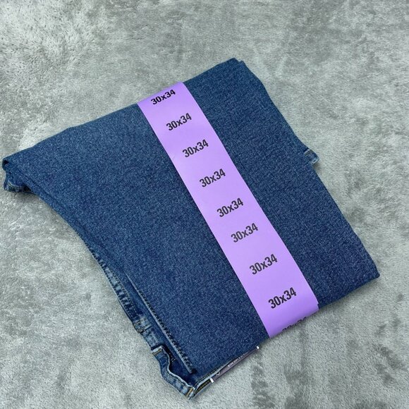 Izod Straight Fit Comfort Stretch Denim Jeans 30x34 Blue a1147 - Picture 4 of 5